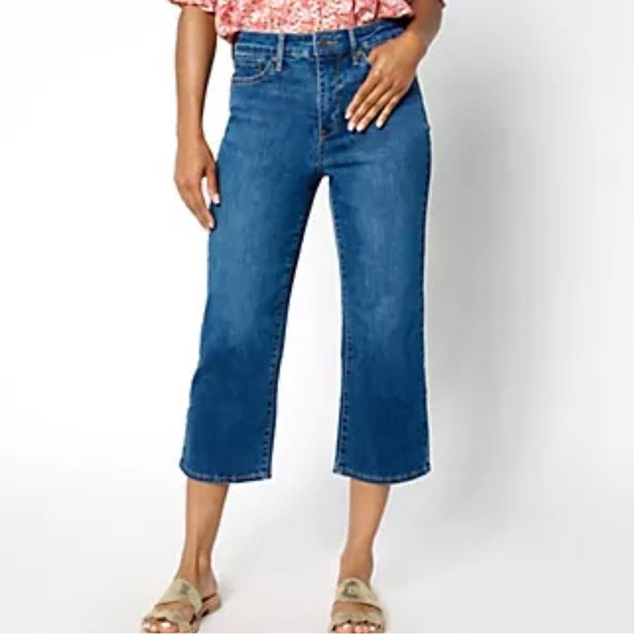 NYDJ Cropped Joni Capri Blue Jeans - Picture 3 of 10